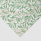 Papier Mousseline William Morris Pastel Green Willow Leaf Branches (Détail)