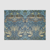 Papier Mousseline William Morris Peacock and Dragon Woven Design (Recto)