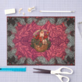 Papier Mousseline William * Morris Père Noël Spruce Rich Cherry (Artisanat)