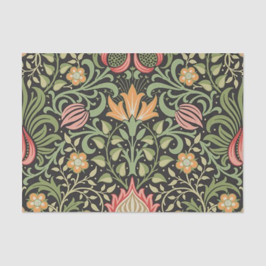 Papier Mousseline William Morris Persian Floral Antique (Recto)