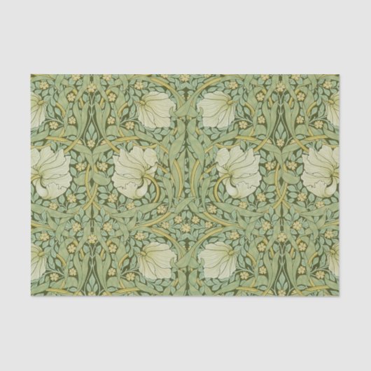 Papier Mousseline William Morris Pimpernel Fond d'écran bleu Floral (Recto)