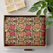 Papier Mousseline William Morris Pimpernel, Rust Orange et Brown (Cadeau)