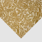 Papier Mousseline William Morris Rose & chardon Floral Golden (Détail)