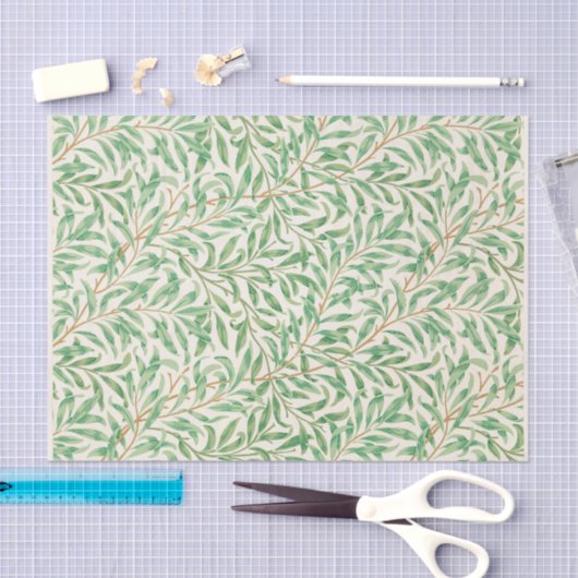 Papier Mousseline William Morris. Saumon. (Artisanat)