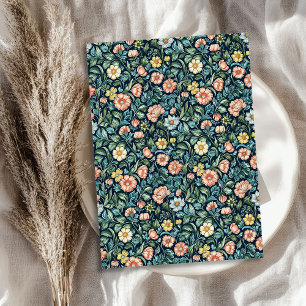 Papier Mousseline William Morris s'inspire des fleurs jaune rose pâl