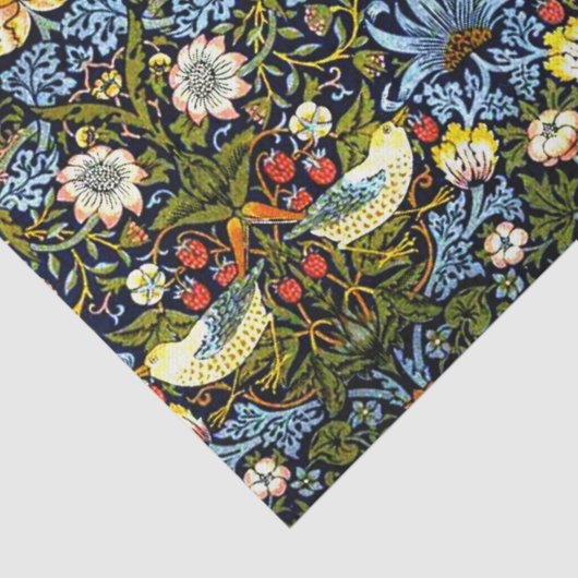 Papier Mousseline William Morris, Strawberry Thief (Détail)