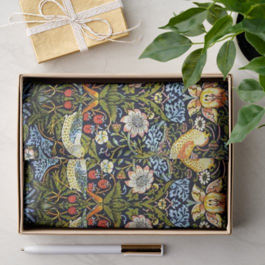 Papier Mousseline William Morris, Strawberry Thief (Cadeau)