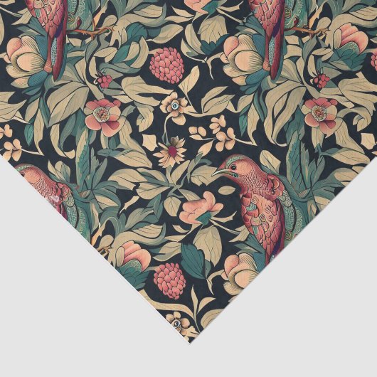 Papier Mousseline William Morris Strawberry Thief (Détail)