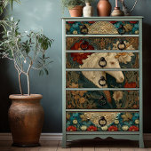 Papier Mousseline William Morris Style Art nouveau Unicorn