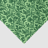 Papier Mousseline William Morris Thistle Damask, Emerald Green (Détail)