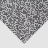Papier Mousseline William Morris Thistle Damask, gris argenté / gris (Détail)