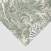 Papier Mousseline William Morris tulip fond textile vert (Détail)