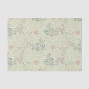 Papier Mousseline William Morris Turquoise Bleu et Larkspur rose Mot