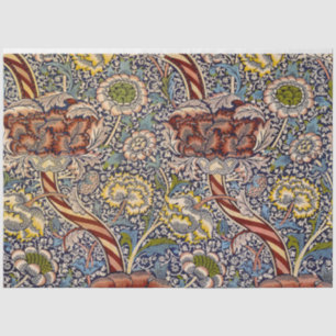 Papier Mousseline William Morris Wandle Anglais Floral Damask Design