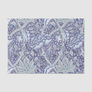 Papier Mousseline William Morris Windrush fleurs bleues