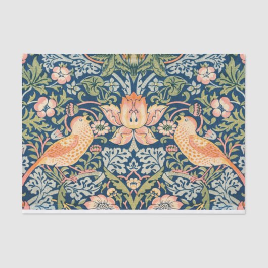 Papier Mousseline William Morris's Strawberry Thief (Recto)