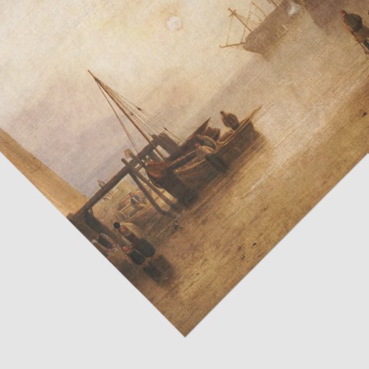 Papier Mousseline William Turner - Le Couchage Du Soleil À Travers L (Détail)