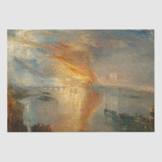 Papier Mousseline William Turner - L'incendie du Parlement (Recto)