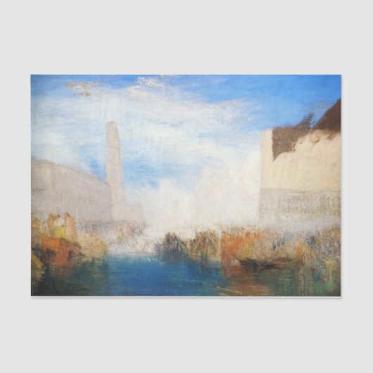 Papier Mousseline William Turner - Venise, la Piazzetta (Recto)