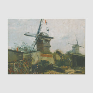 Papier Mousseline Windmills sur Montmartre par Vincent Van Gogh