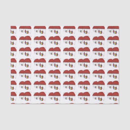 Papier Mousseline Windows Shopping Noël NYC New York (Recto)