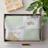 Papier Mousseline Winnie l'Ooh Green Check papier de tissus (Cadeau)