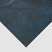 Papier Mousseline Winter Cardinals Under the Solstice Moon Decoupage (Détail)