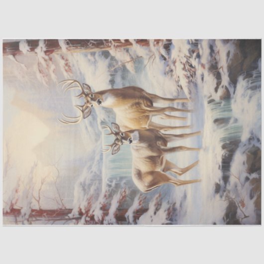 Papier Mousseline Winter Wonder Deer (Recto)