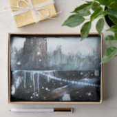 Papier Mousseline Winter Wonderland Rustic Tree Lights Mason Jars (Cadeau)