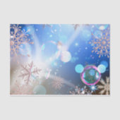 Papier Mousseline Winter Wonderland Snowflakes Lights and Bubles (Recto)