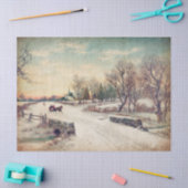 Papier Mousseline Winter Wonderland Tissus or Decoupage Paper (Artisanat)