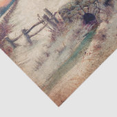 Papier Mousseline Winter Wonderland Tissus or Decoupage Paper (Détail)