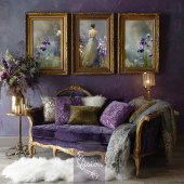 Papier Mousseline Wisdom's Muse Deep Purple Iris Gold Sage Garden