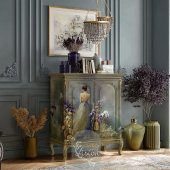 Papier Mousseline Wisdom's Muse Deep Purple Iris Gold Sage Garden