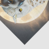 Papier Mousseline Wise white owl under the Moonlight  (Détail)