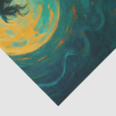 Papier Mousseline Witch Beneath the Moon – Gothic Decoupage Paper (Détail)