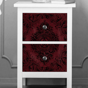 Papier Mousseline Witchery Flourish Pentacle Imaginaire rouge fonc