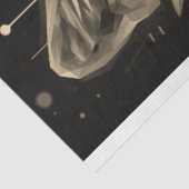 Papier Mousseline Wolf Abstrait faciale Sepia Découpage Papier (Détail)