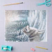 Papier Mousseline Wolf d'hiver des bois (Artisanat)