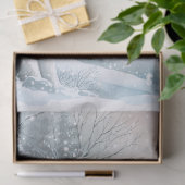 Papier Mousseline Wolf d'hiver des bois (Cadeau)