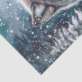 Papier Mousseline Wolf d'hiver des bois (Détail)