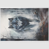 Papier Mousseline Wolf en forêt 1 Document de découpage (Recto)