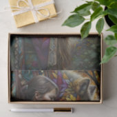 Papier Mousseline Wolf Maiden Découpage (Cadeau)