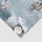 Papier Mousseline Wolf Moon Paysage d'hiver Aquarelle (Détail)