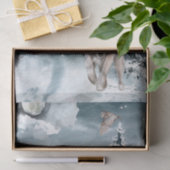 Papier Mousseline Wolf Moon Paysage d'hiver Aquarelle (Cadeau)