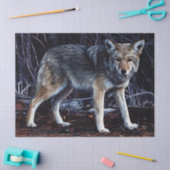 Papier Mousseline Wolf Wolves Belle aquarelle Découpage (Artisanat)