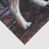 Papier Mousseline Wolf Wolves Belle aquarelle Découpage (Détail)