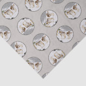 Papier Mousseline Wolves Winter Snow Painting Art original de la fau (Détail)