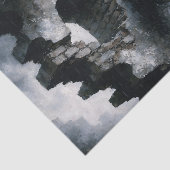 Papier Mousseline Woman Emerging from Brick Wall Decoupage (Détail)