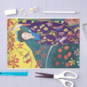 Papier Mousseline Woman in the Flower Garden, Goyō Hashiguchi (Artisanat)